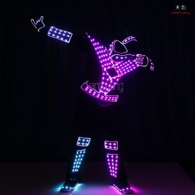 Full color dmx 512 programmable Led costume with mask,gloves,shoes cover